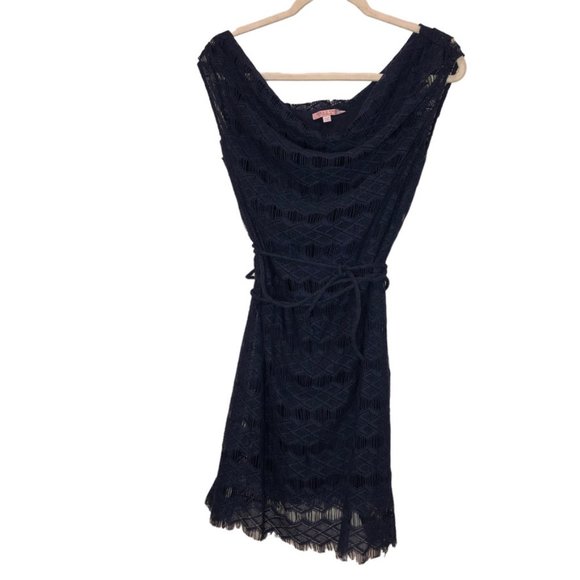 calypso st. barth CRUISE WEAR navy blue all lace broderie anglaise dress… - Picture 1 of 4